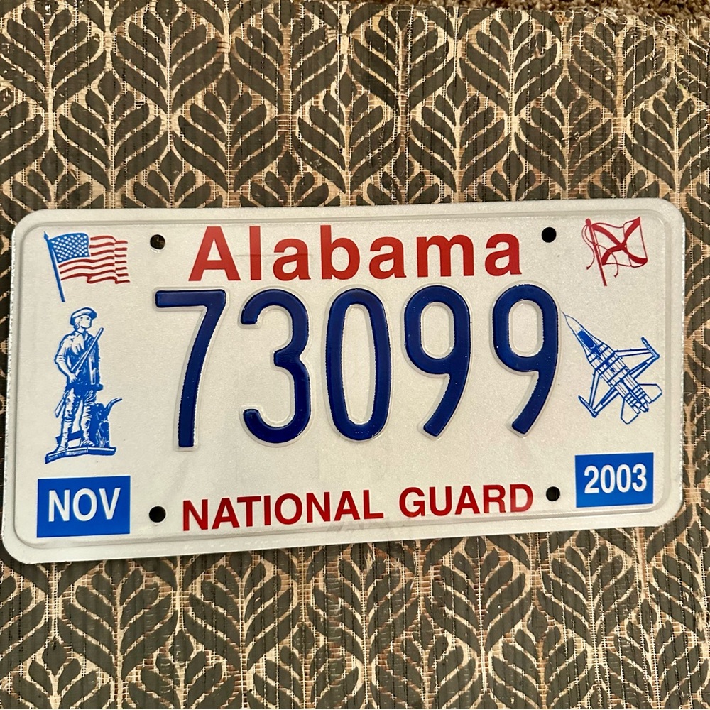 Alabama National Guard License Plate